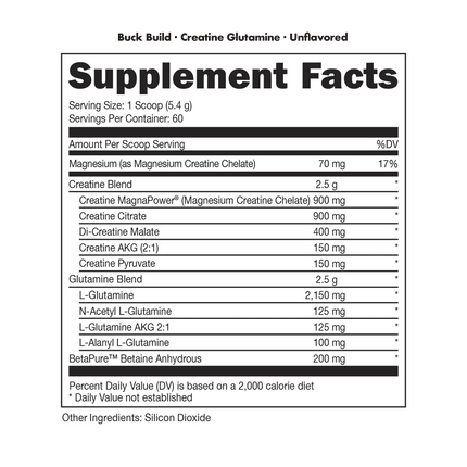Bucked Up Buck Build - Creatine + Glutamine