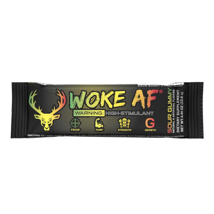 Bucked Up Woke AF Stick Pack - Single Serve Blood Raz Pre-Trainer