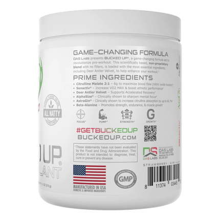Bucked Up Stim Free Pre Workout - Pink Lemonade