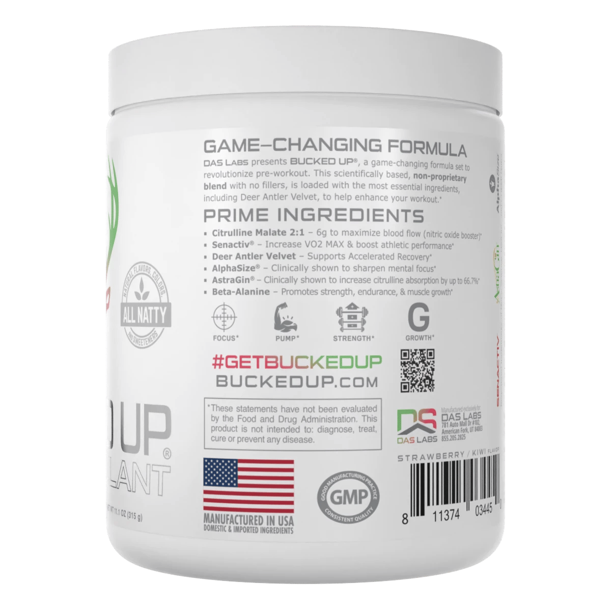 Bucked Up Stim Free Pre Workout - Orange Mango