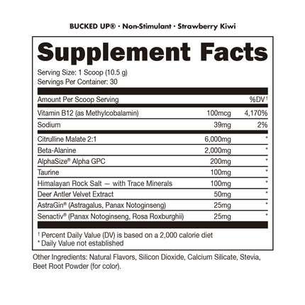 Bucked Up Stim Free Pre Workout - Pink Lemonade