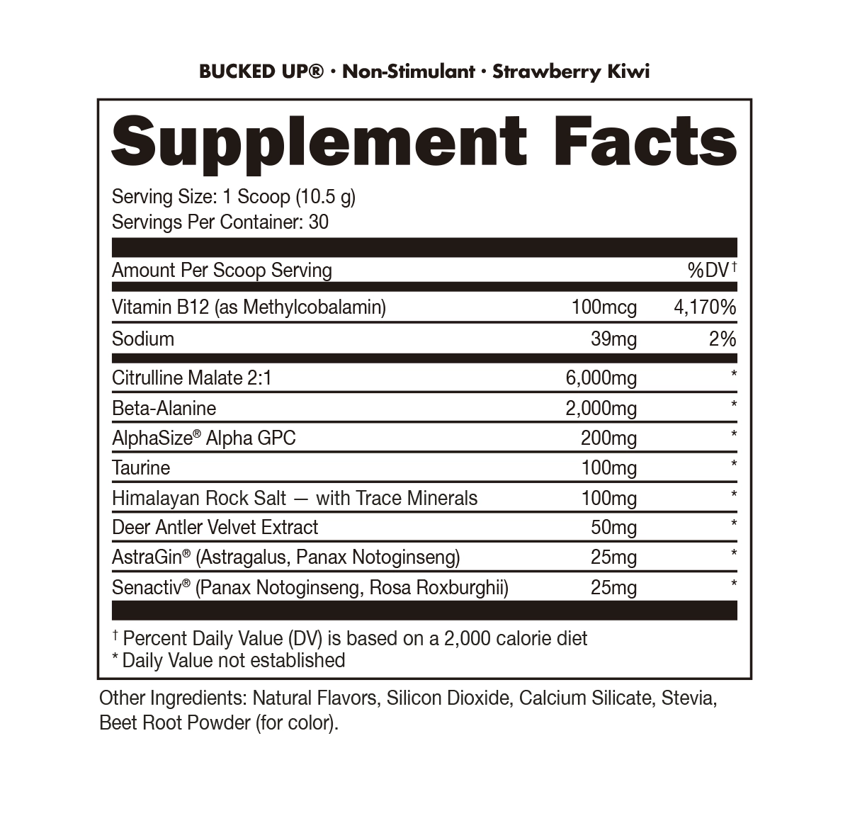 Bucked Up Stim Free Pre Workout - Orange Mango