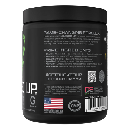 Bucked Up Pre-Workout - Watermelon (30 Servings)