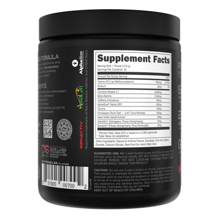 Bucked Up Pre-Workout - Watermelon (30 Servings)