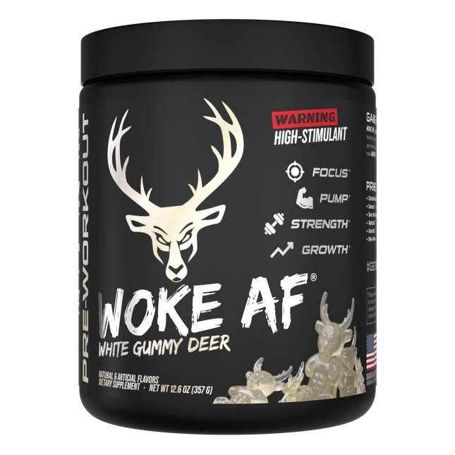 Bucked Up Woke AF - High Stim Pre-Workout - White Gummy Deer (30 Servings)