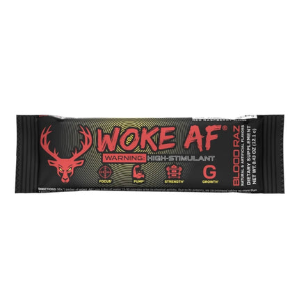 Bucked Up Woke AF Stick Pack - Single Serve Blood Raz Pre-Trainer