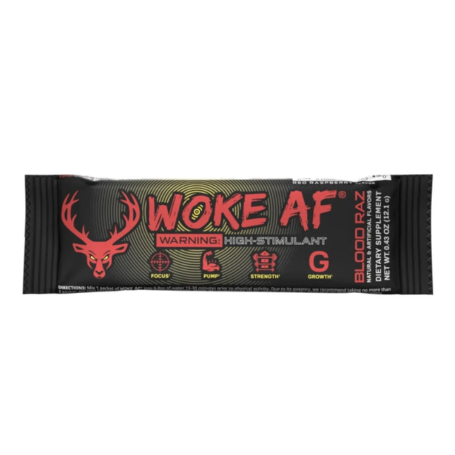 Bucked Up Woke AF Stick Pack - Single Serve Blood Raz Pre-Trainer