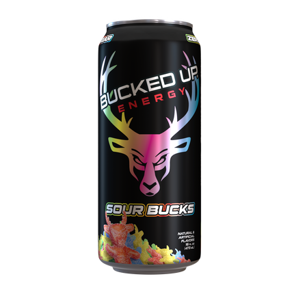 Bucked Up Energy Drink - Sour Bucks (Zero Sugar) (1 Case / 12 Cans) 355ml cans