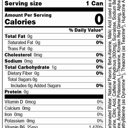 Bucked Up Energy Drink - White Gummy Bear (Zero Sugar) (1 Case / 12 Cans) 355ml cans